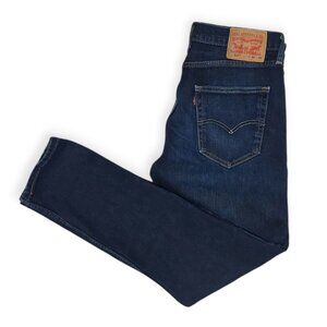 Levis Jeans Mens 34x32 Blue 512 Slim Taper Dark Wash Denim Casual Pockets  READ